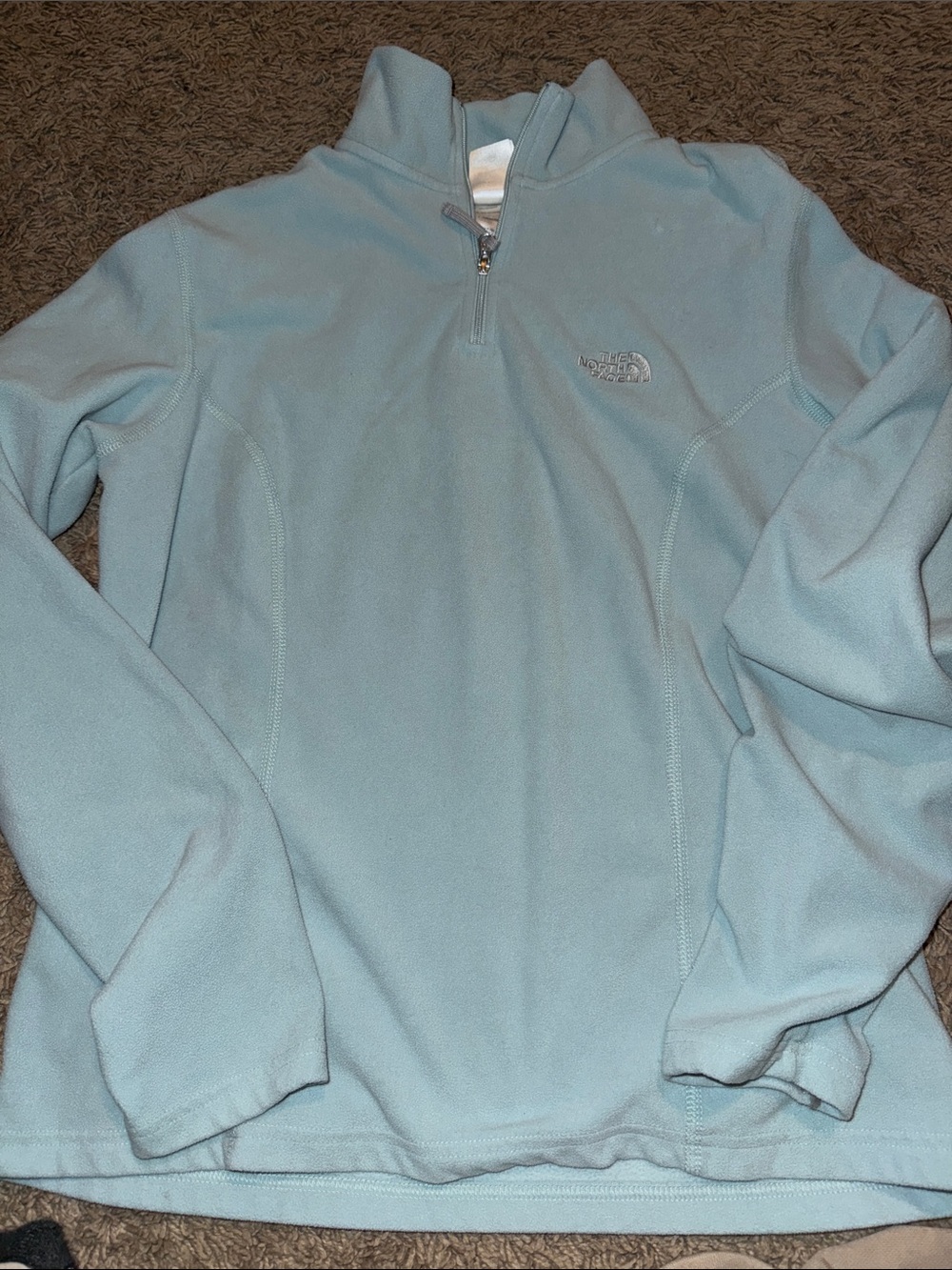 The North Face Men’s Pale Blue Half-Zip Fleece Pullover